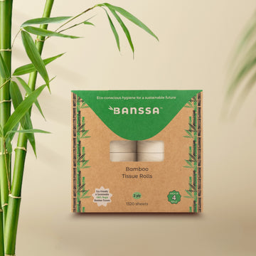 Bamboo Tissue Toilet Rolls - 330 Pulls | Pack of 4