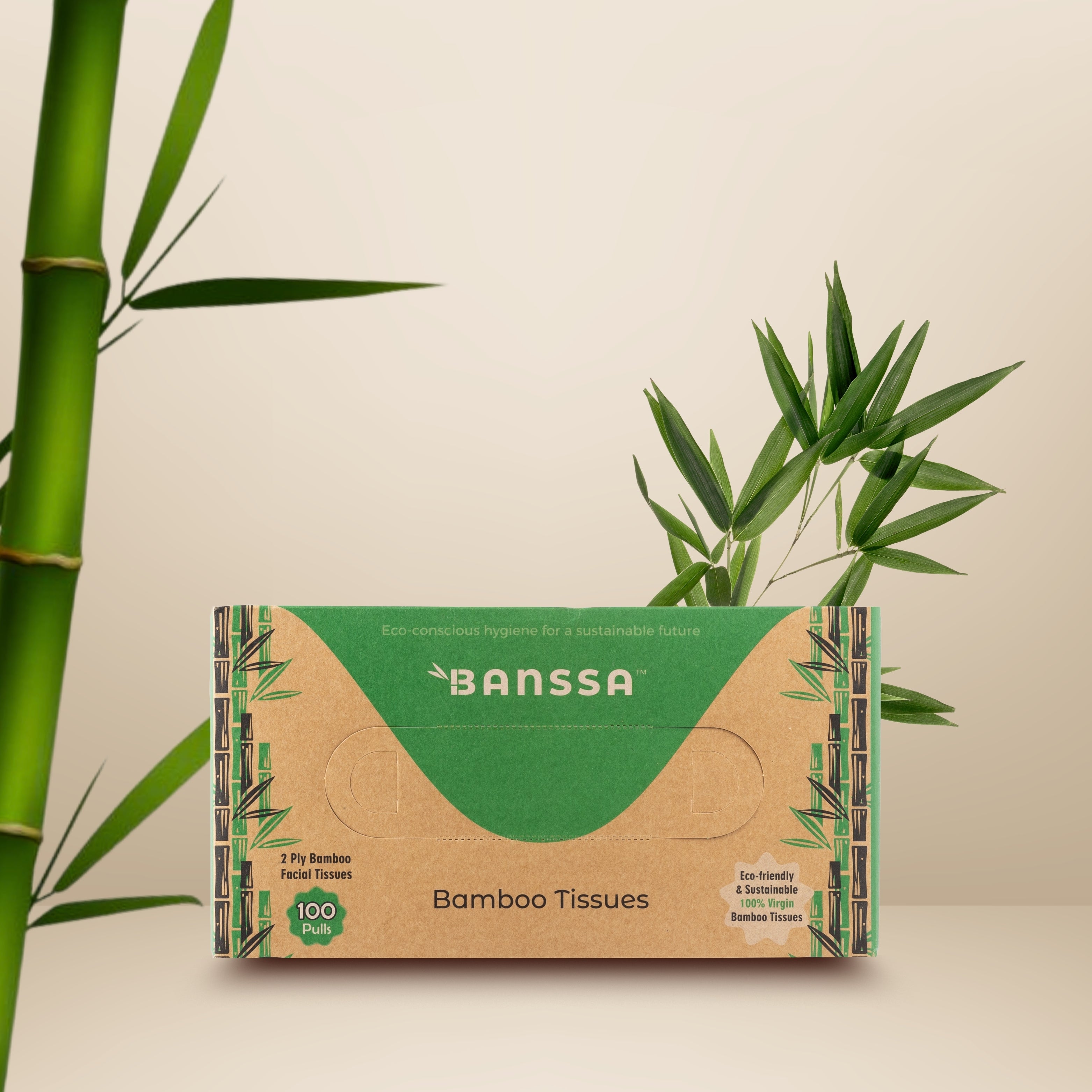 Bamboo Facial Tissue Box - 100 Pulls