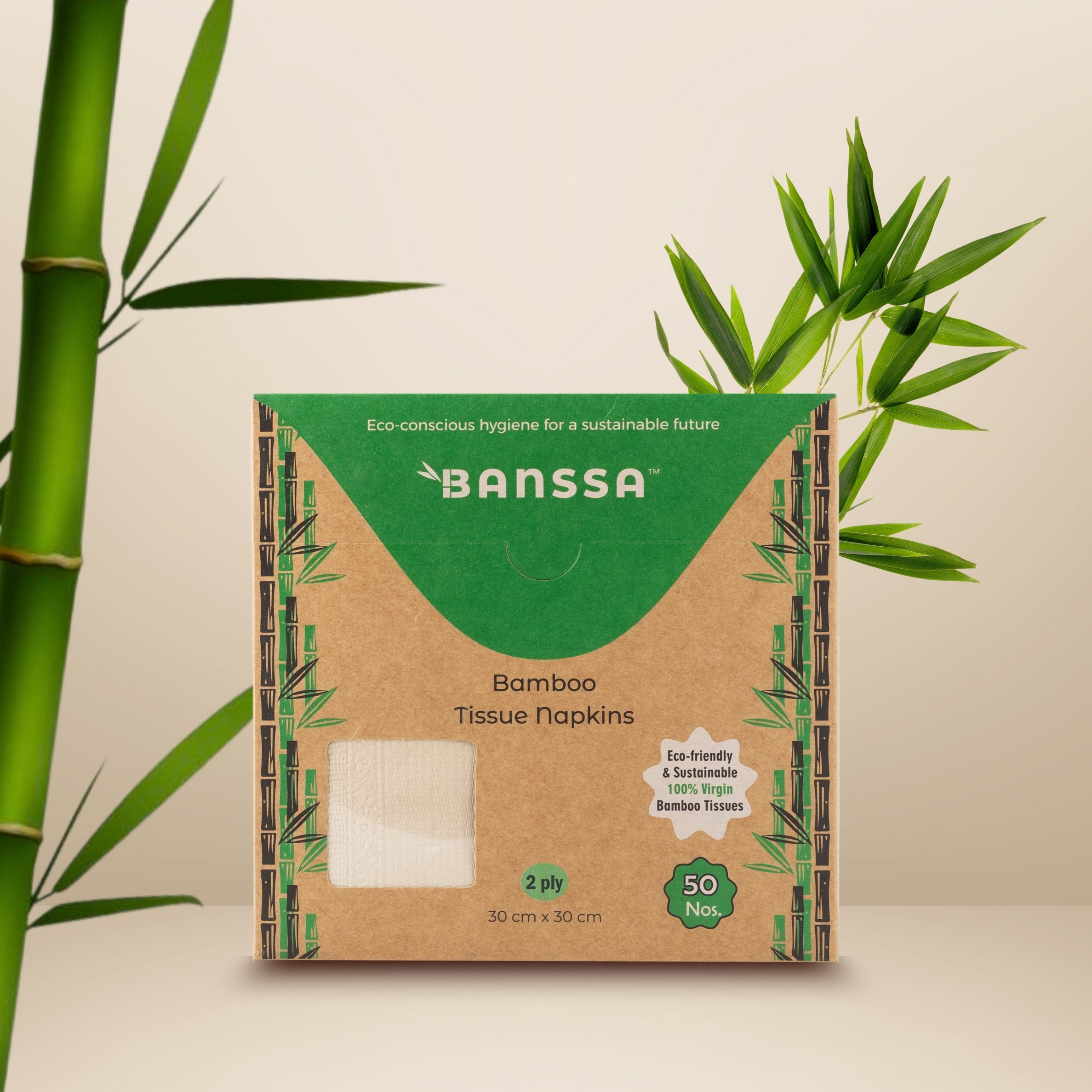 Bamboo Tissue Napkins Regular - 50 Sheets | Pack of 3