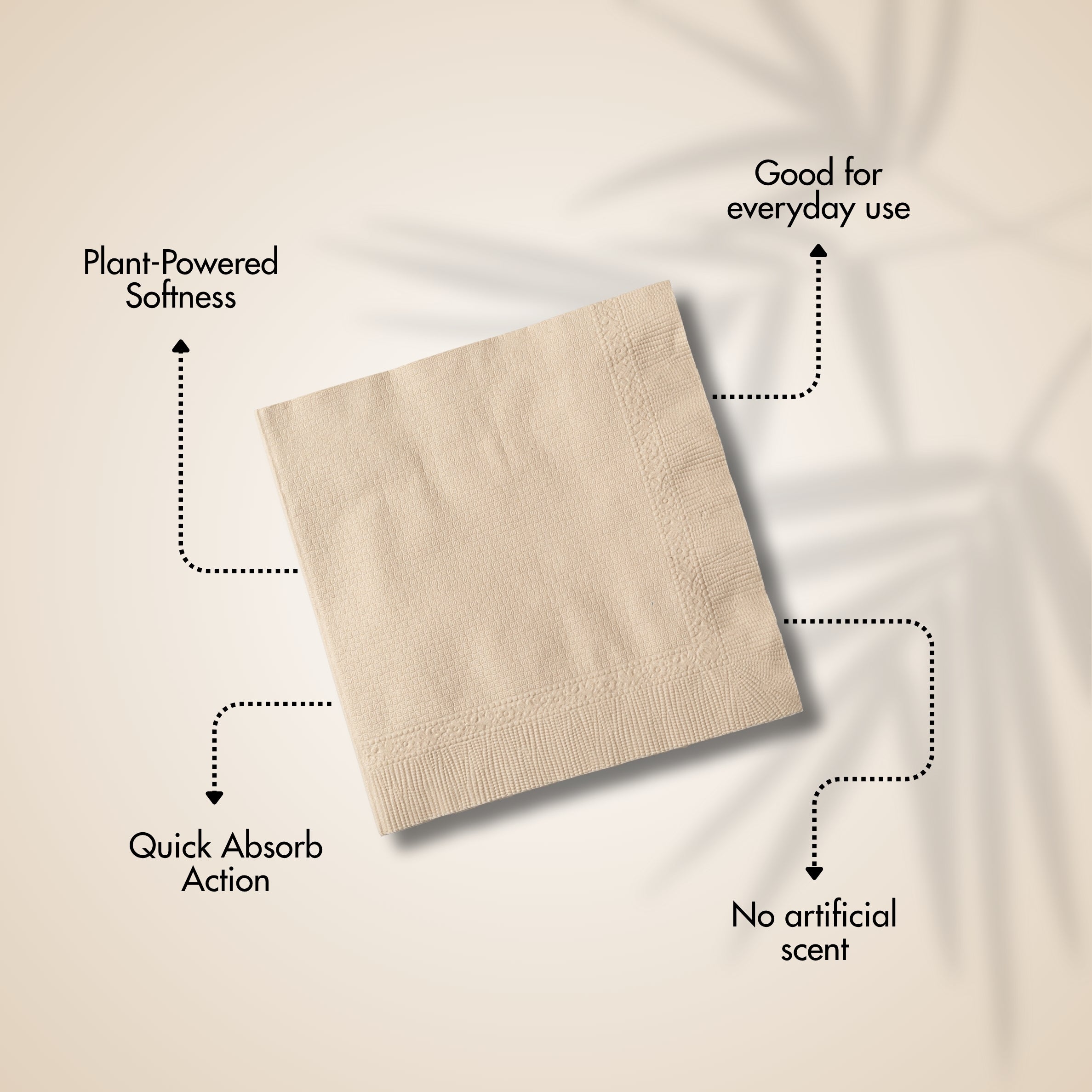 Bamboo Tissue Napkins Regular - 50 Sheets | Pack of 3