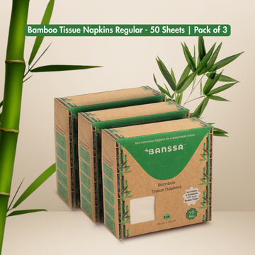 Bamboo Tissue Napkins Regular - 50 Sheets | Pack of 3